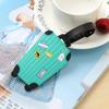 Cute Cartoon Silicone Luggage Tag with Strap Backpack Handbag Tag Label Name ID Tags Baggage Suitcase Identifiers Business Trip