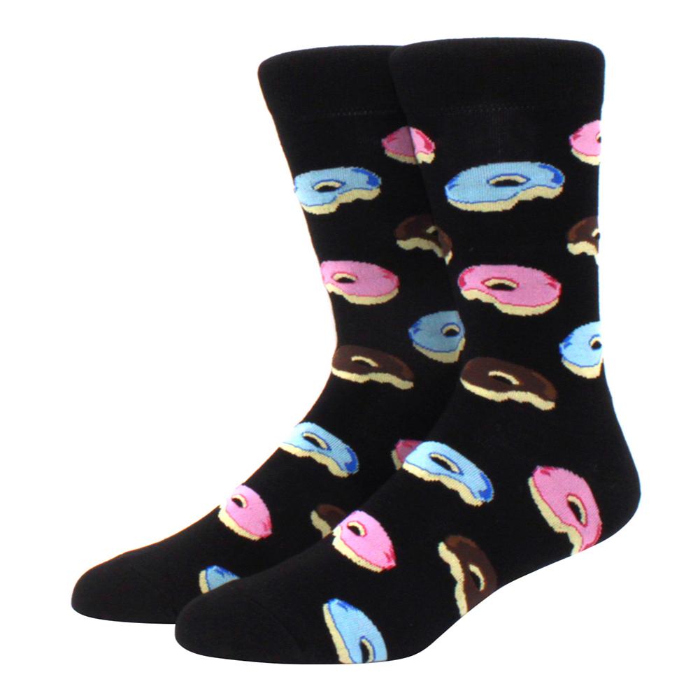 High Quality Fashion Casual Men's Socks Cartoon Food Car Series Fun Women's Socks