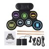 Electronic Drum Set with Speaker BT Hand Roll Drum Set 7 Pads Supports Various Audio Input 7 Drum
