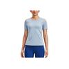Under Armour Футболка с коротким рукавом и сетчатым принтом Rush Solid Back, женская, цвет Harbor-Blue 1379043-465