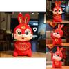2023 New Year Chinese Style Red Rabbit Mascot Soft Plush Toy Doll Gift