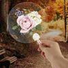 DIY Transparent Hand Fans Portable Graffiti Fan Funny DIY Blank Fan  Kindergarten