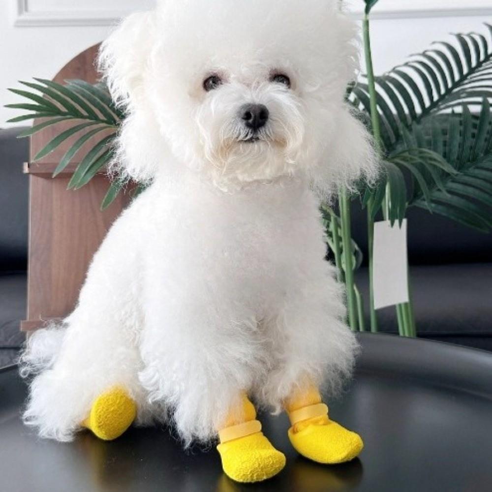 4PCS Adjustable Dog Mesh Shoes Waterproof Pet Paw Protector Portable Pet Boots Outdoor Walking