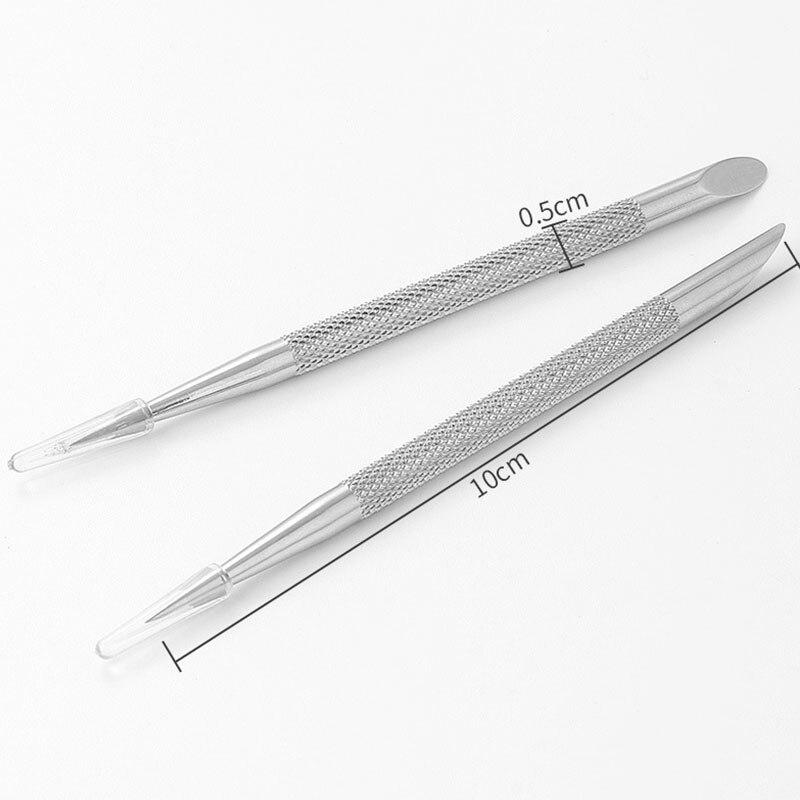 1 шт. Двусторонний пушер для кутикулы из нержавеющей стали, средство для удаления маникюра, палочки для маникюра, инструмент для нейл-арта KTY