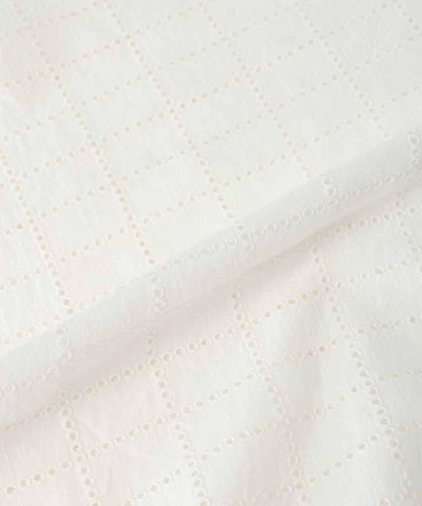 AC by Alpha Cubic Square Embroidered Size 9 Blouse, Women's, 353774, Off-White,