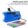Multifunctional Hand Crank Solar Powered Radio AM/FM/SW Weather Radio Emergency LED Flashlight Power Bank USB Cellphone Charger