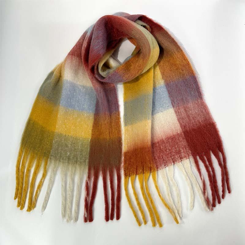 Scarf Warm Scarf Large Shawl Plaid Plaid
