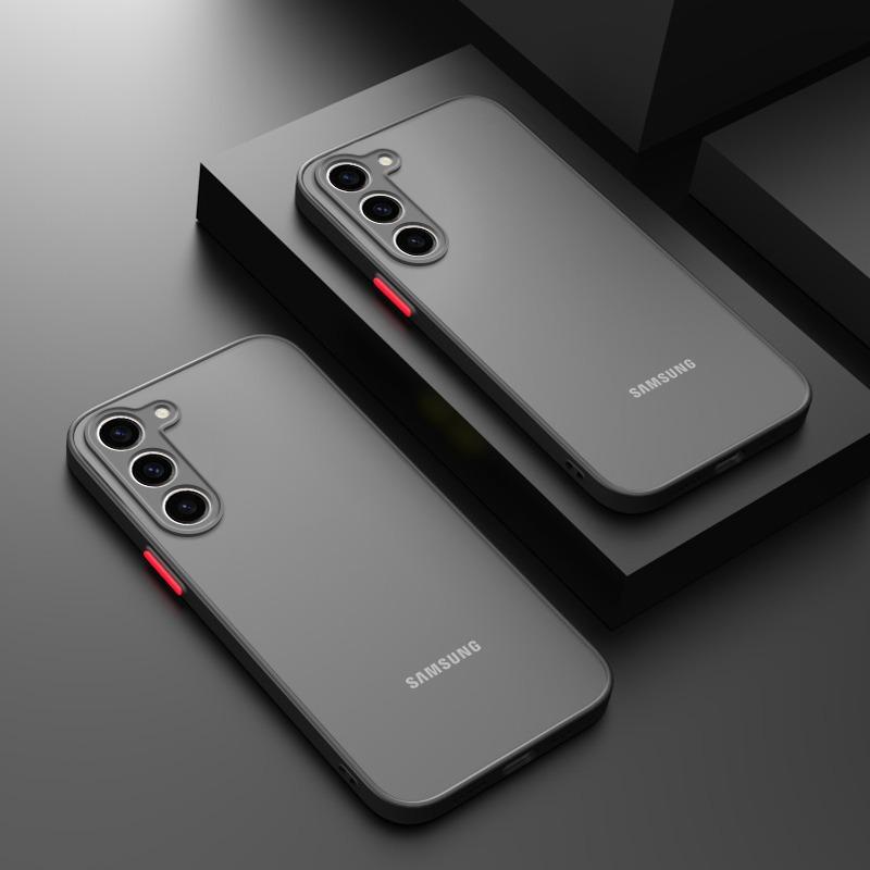 Подходящий для Samsung S24 Ultra Чехол для мобильного телефона для мужчин S23 Новый S10 Полностью закрывающий Противоударный Матовый Note20 Силиконовый Жесткий Чехол