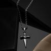 Stainless Steel Chain Necklace Casual Style Men's Jewelry Cross Pendant Necklace Gift for Boys