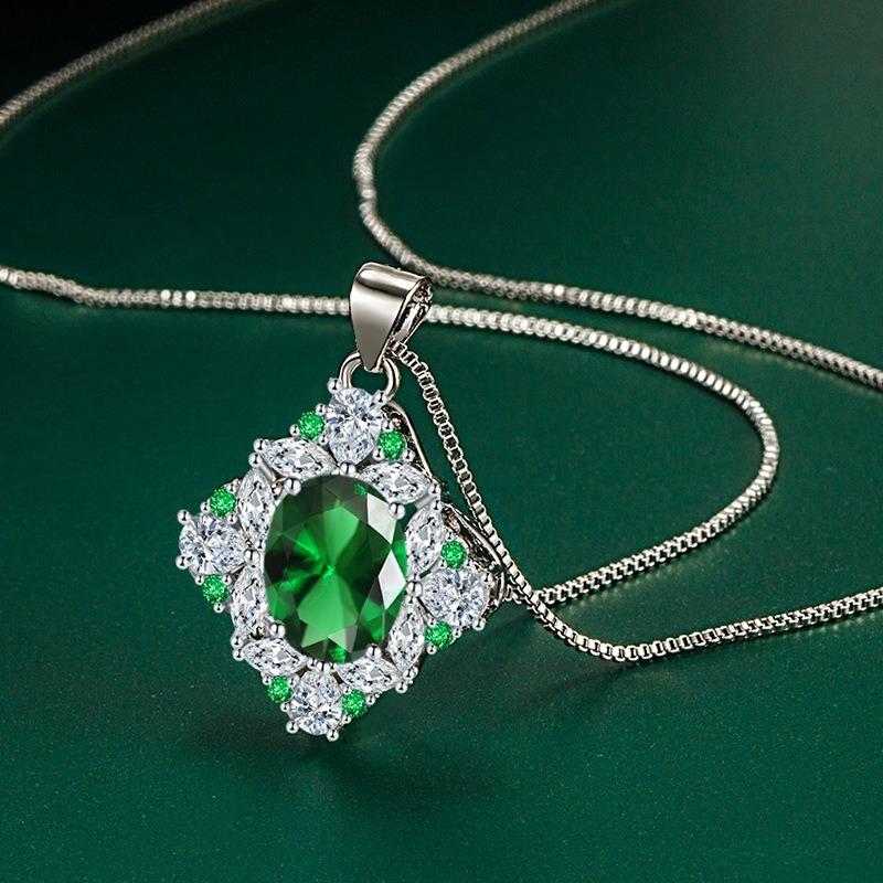 Sace Gems Классический роскошный циркон для женщин кулон ожерелье ювелирные изделия свадебное обещание вечерние подарок