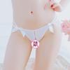 Women's Sexy Bow Open File Panties Thong Open File Free Panties