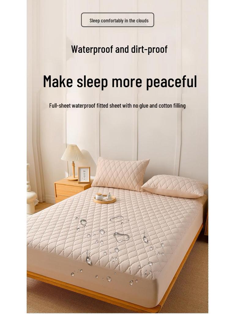 Waterproof Quilted Non-Slip Fitted Sheet for Incontinence and Simmons Mattress Protection