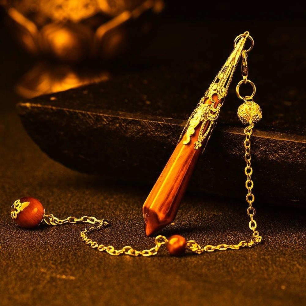 Energy Natural Crystal Pendulums Hexagon Cone Witch Spiritual Pendulos  Jewelry Gift