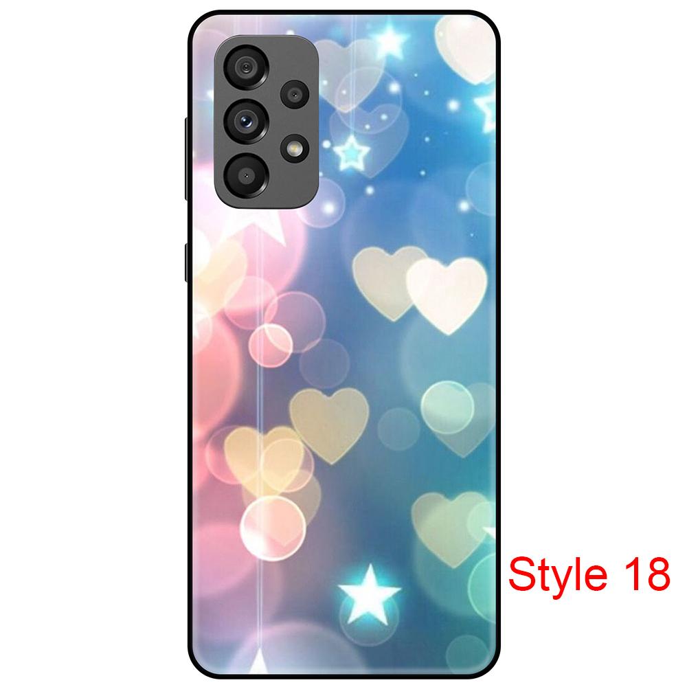 Модный черный мягкий чехол, совместимый с Samsung Galaxy A73, гибкий противоударный бампер из ТПУ с розовым цветком, черный чехол для Galaxy A73