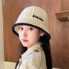 Polyester Fiber Knitted Bucket Hat Warm Yarn Bucket Cap Fashion Wool Basin Cap  Daily