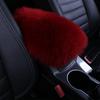 Универсальный автомобильный подлокотник, подушка сиденья, авто центральная консоль, искусственная кожа, плюшевый коврик, зимняя теплая мягкая накладка
