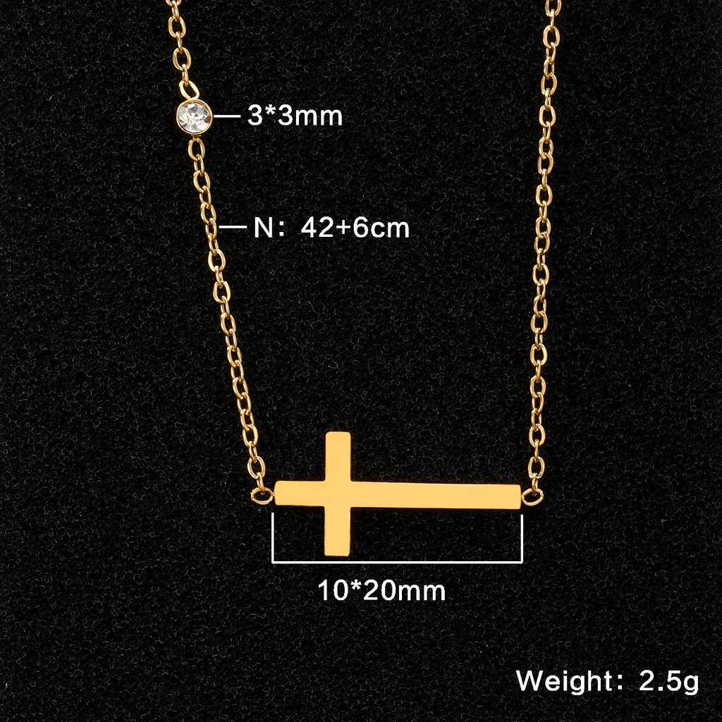 ASONSTEEL Stainless Steel Cross Pendant Necklace For Women Men Charm Minimalist Jewelry Male Necklaces Chokers Gifts Waterproof
