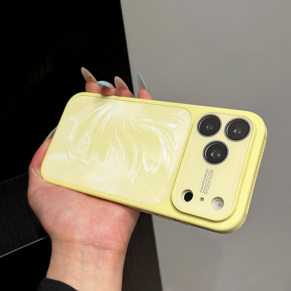 Luxury Frame Heat Dissipation CD Feather Pattern Phone Case For iPhone 17 Pro Max 16 14 15 Pro Camera Protection Back PC Cover