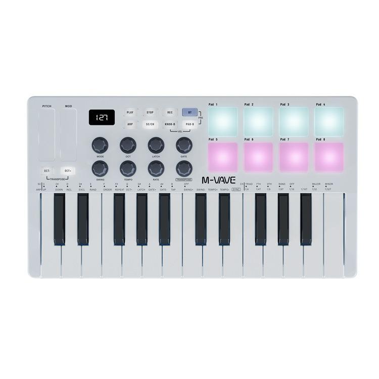 SMK-25 Portable MIDI Keyboard Controller with RGB Drum Pads