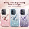 Phone Case For Xiaomi Redmi 15C 4G (EU) (173mm)/15C 5G (EU) (173mm)/Poco C85 Dragonfly Kickstand TPU Flowers Glitter Cover