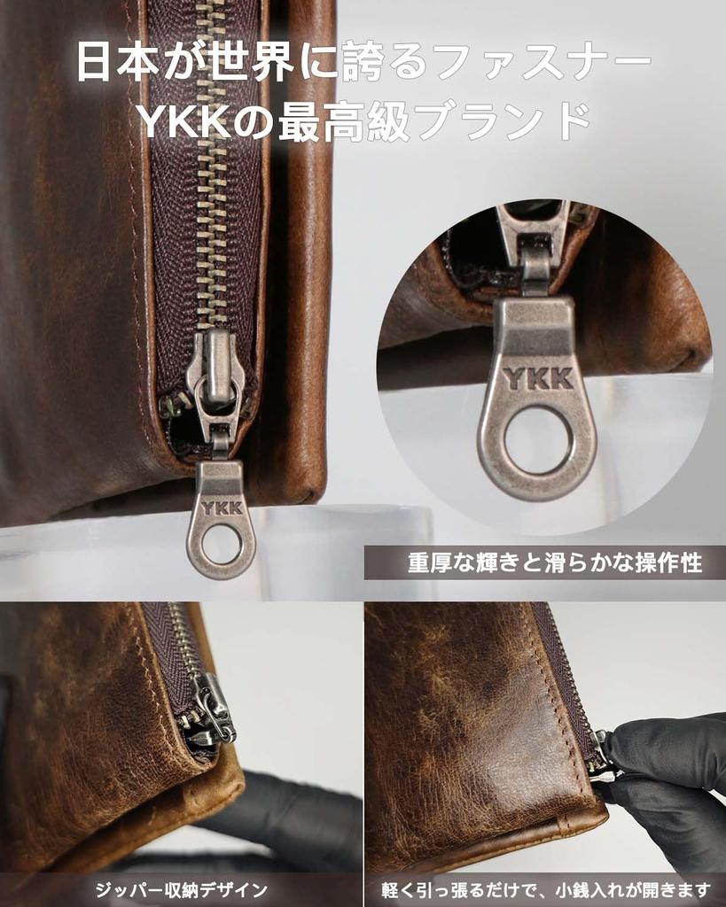 Bifold Genuine YKK Cowhide Large Capacity Coin 14 Card RFID Made by Top Wallet Perfect Gift for Entrance Christmas [fy FOXYORK] Third-Generation Men's