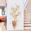Self-Adhesive Wallpaper Wall Stickers Cozy Bedroom Hallway Wall Stickers Pearl Vase Decorative Painting