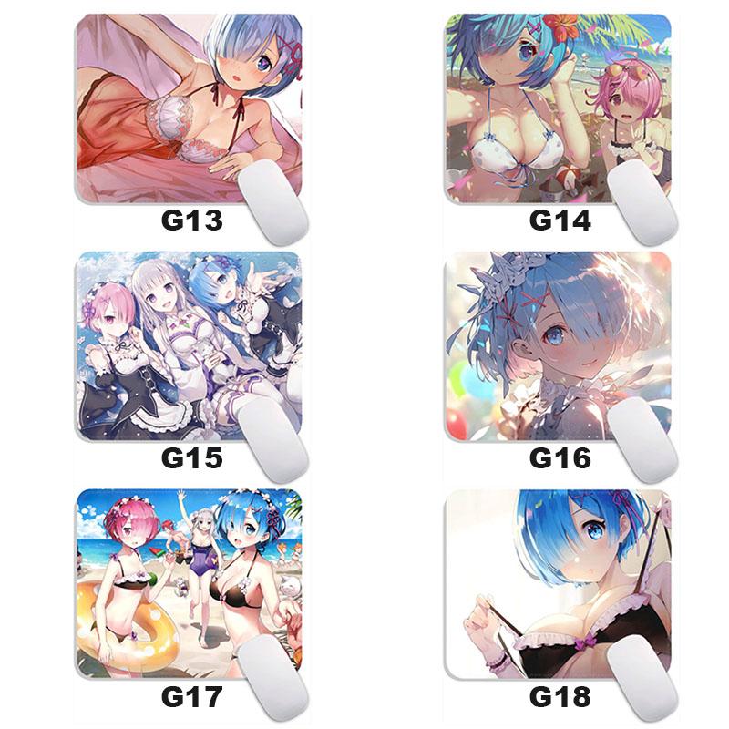 Игровой коврик для мыши R_Rem R_Re Zero, маленький, для геймера, с нескользящим краем, стандартный, компактный, для ПК, с прошивкой, офисный коврик