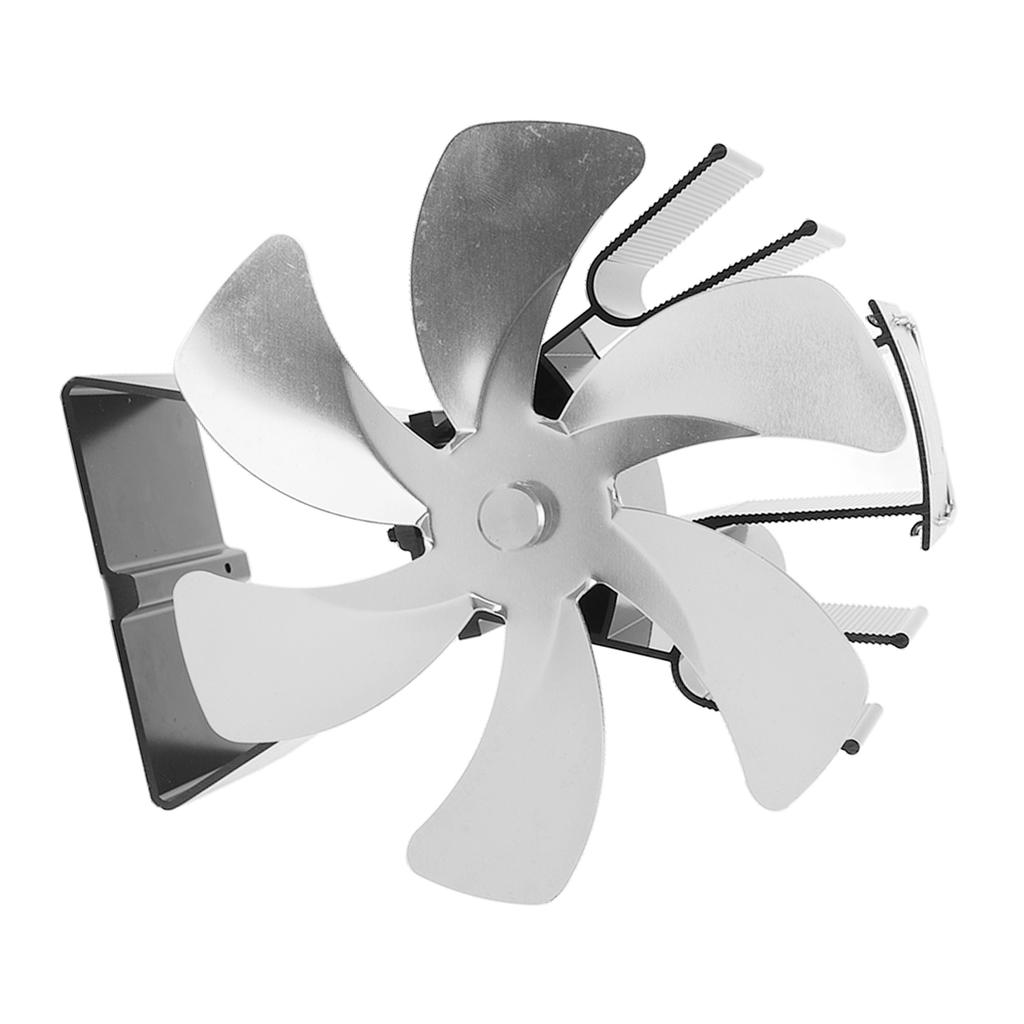 6-лопастной вентилятор для печи с подогревом, ручное управление, настольный вентилятор для камина из алюминиевого сплава для сжигания дров