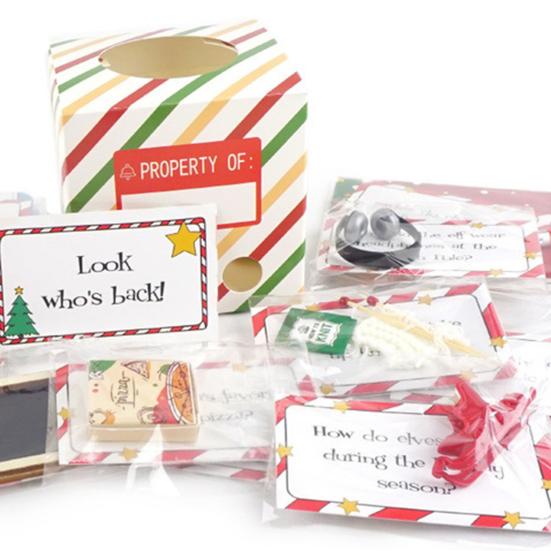 24 дня Рождественский эльф набор обратный отсчет до Рождественский эльф приключения реквизит праздничная лестница