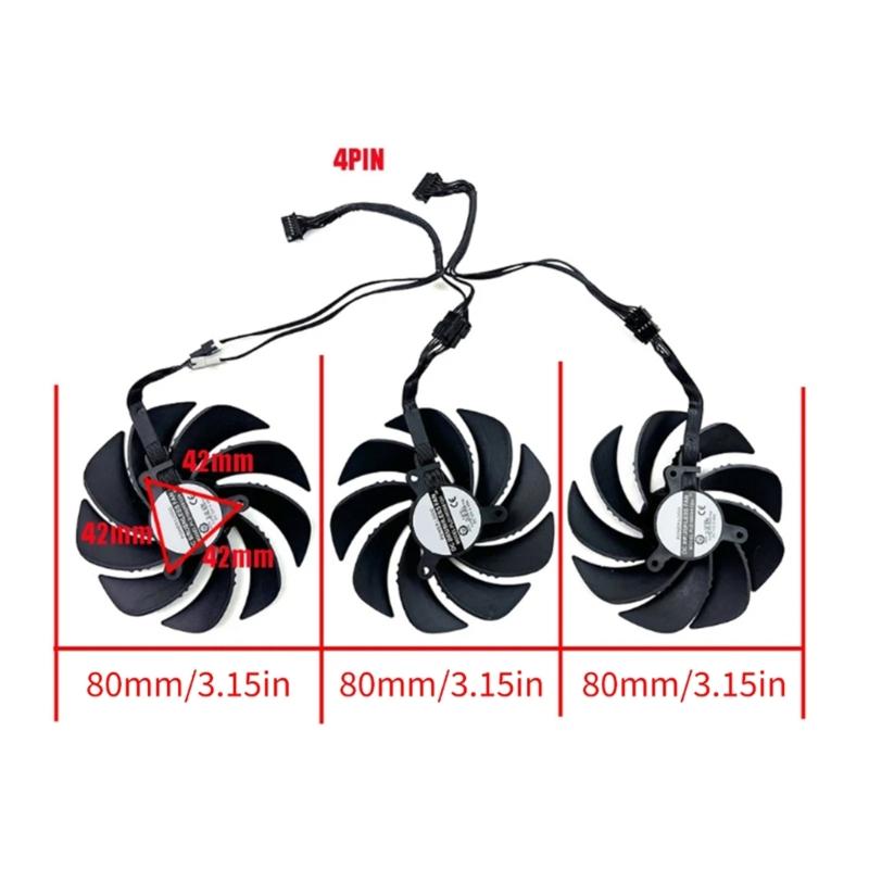 105MM GPU Cooling Fan Replacement for 3060 8G 12G Graphics Card Video Card Radiator Efficient