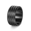 European and American New Jewelry 10MM Wide Titanium Steel Frosted Men's Ring Large Ring