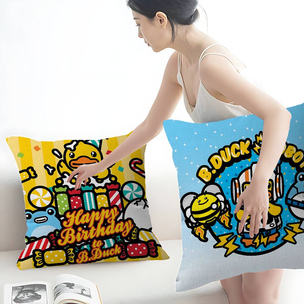 B-B Duck Anime Personalized Pillow Cover Kids Bedroom Wild Party Decor Pillowcase Kid Birthday Shower Gift