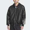 Adidas Оригинальная куртка FW24 PU серии Fashion Logo из искусственной кожи, спортивная куртка для мужчин, черные куртки JL7556