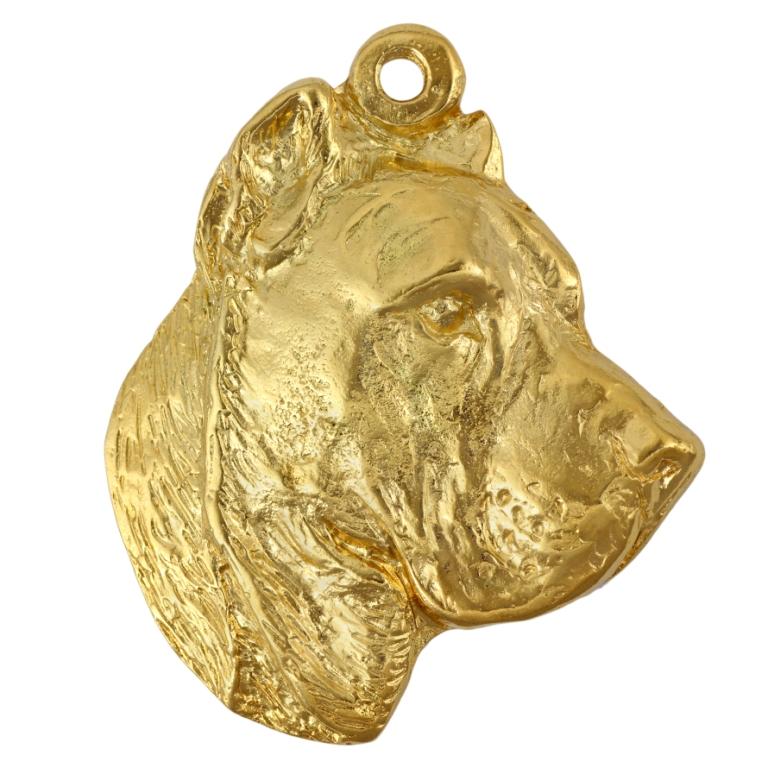 Presa Canario, Dogo Canario, Canary Mastiff - necklace with a dog in a gift box, gold-plated pendant for a dog lover, striking jewelry by Art-Dog