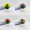 Artificial Mini Peony Potted Flowers For Indoor Home Styling Photography Session