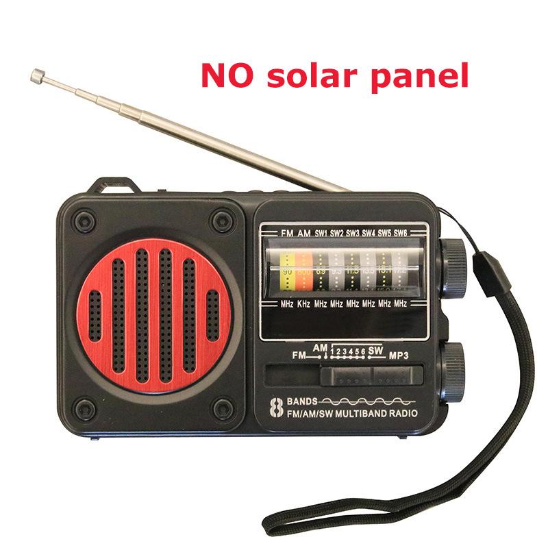 Portable Emergency Radio Solar FM AM SW1-6 Radio Receiver Bluetooth Speaker with Flashlight TF Card USB Drive MP3 Music Player