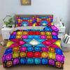 Top Abstract Geometric Duvet Cover Microfiber Queen Bedding Set Boys Kids Room Rainbow Plaid Print Quilt Cover With Pillowcase