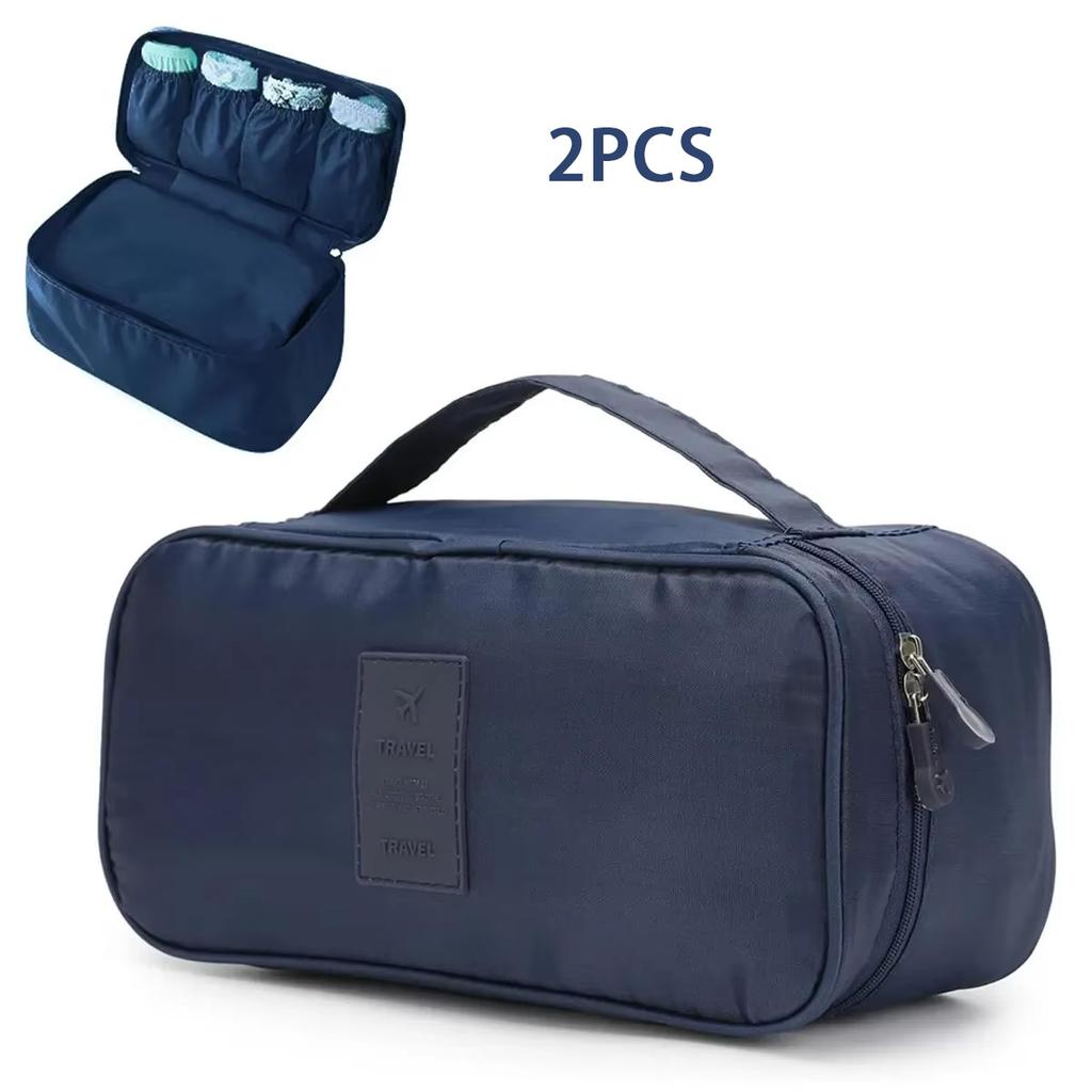 Portable Travel Organizer Bag - Multi-Function Underwear & Bra Storage, Toiletry Cosmetic Case for Outdoor Trips