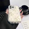 Милый 3D Чехол для телефона с жемчужным бантом и волнами для iPhone 17 Air 16 15 14 13 12 11 Pro Max Plus Мягкий ударопрочный бампер Защитная крышка