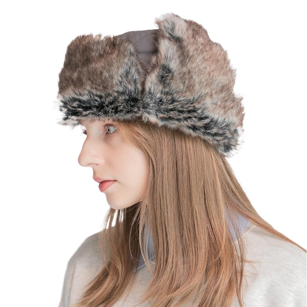 ICHIYON Авиатор Летчик Летная Шапка для Мужчин и Холодной Погоды Меховая Зимняя Шапка-Боа с Наушниками [14+ ПЛЮС] Теплогенерирующая, Водоотталкивающая Шапка,