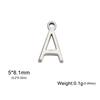 Cazador Stainless Steel Capital Letter DIY Charms for Jewelry Gold Color 26 A-Z Alphabet Pendant for Necklace Bracelet Wholesale