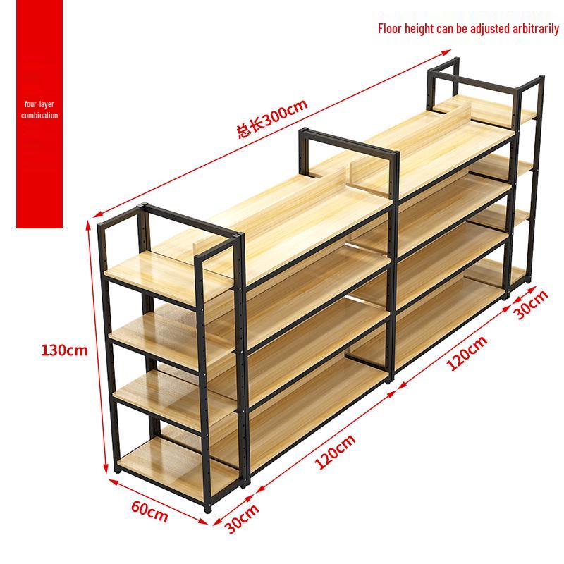 Multilayer Double-Sided Display Rack for Snacks, Drinks & Stationery
