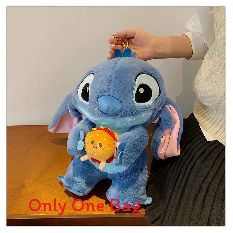 Soft Girls Cartoon Plush Backpack With Zipper Closure For Travel Casual