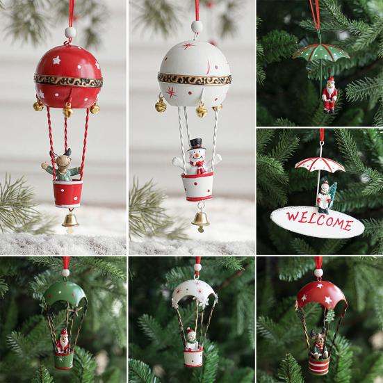 Подвеска на елку со шнурком, легко установить, расписанная вручную фигурка