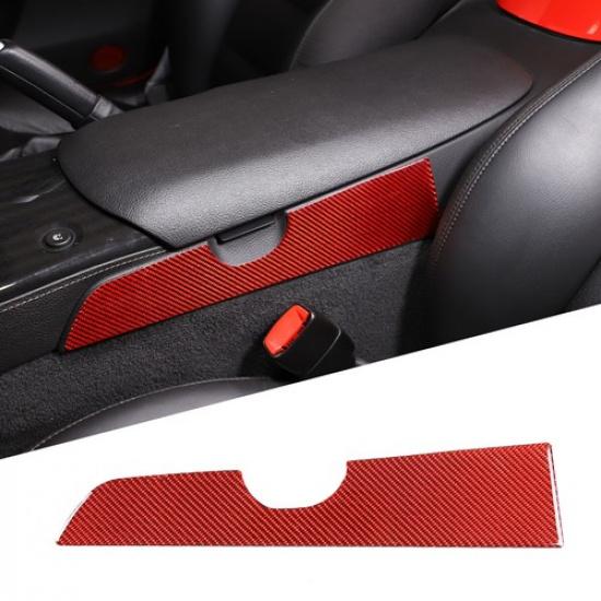 Red Carbon Fiber Armrest Box Side Sticker Trim For Corvette C6 2005-2013