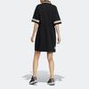 adidas Платье Originals Mc Polo с полосками и воротником, женское платье черного цвета HS1929