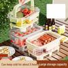 Portable Double-Layer Fresh-Keeping Box for Fruits & Vegetables – Large Capacity Sealed Picnic Container