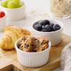 6pcs with Lid Ramekin Porcelain Pudding Cup Baking Bowl Dessert Cup  Custard