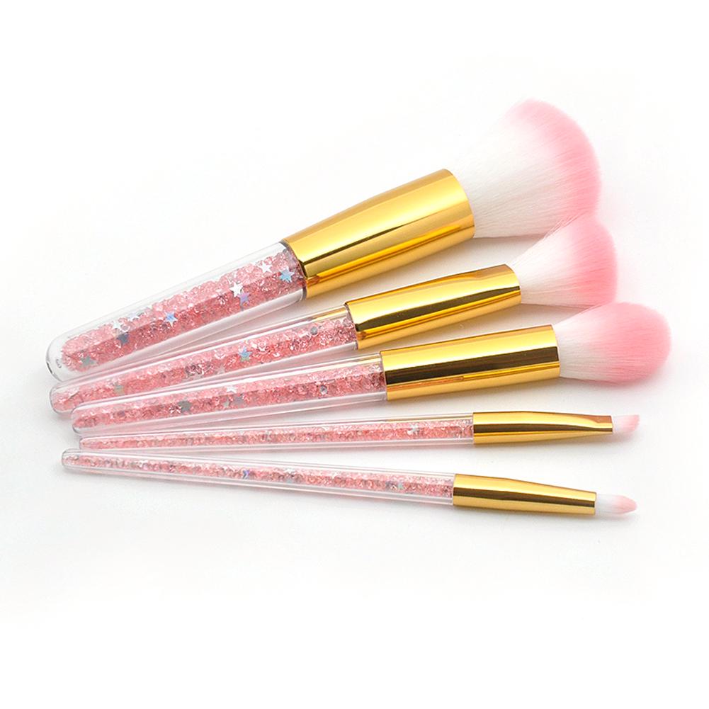 Makeup Brush Set Cosmetic with Transparent Handle for Women Foundation Face Powder and More
