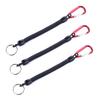 Fishing Lanyards 22cm Retractable Coiled Tether with Carabiner Boating Fishing Rope Retention Rope Fishing Tools Tackle